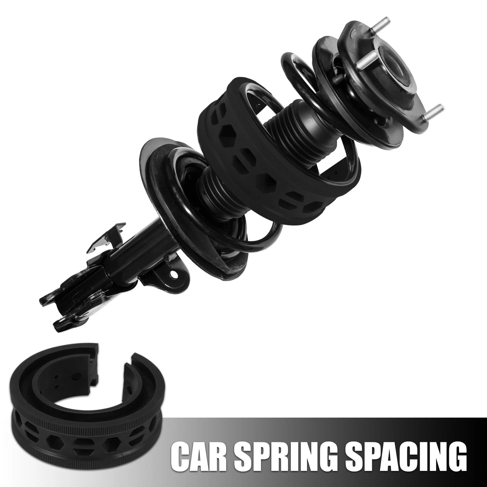 2X Black Coil Spring Rubber Buffer for Ford Chevy (Universal E Type)