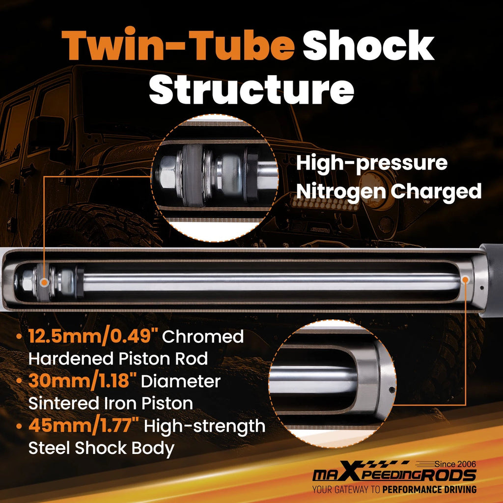 Front Lowering Shocks for Chevrolet S10/GMC Sonoma (1982-2004) 2"-5" Drop