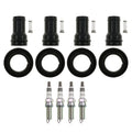 Set of 4 NGK Iridium IX Spark Plugs & Coil Boots for Accent Rio Soul Veloster