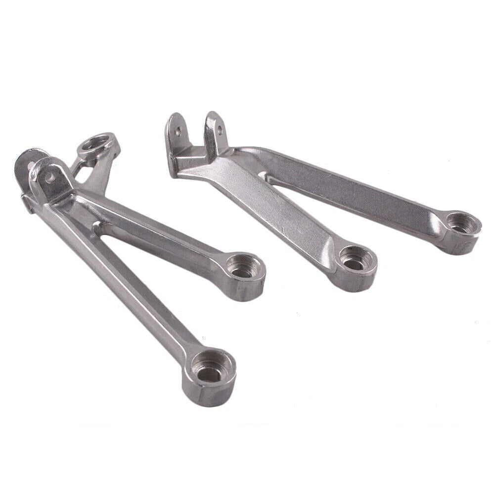 Passenger Rear Footpegs Footrests Brackets for Kawasaki Ninja ZX10R (2004–2005)