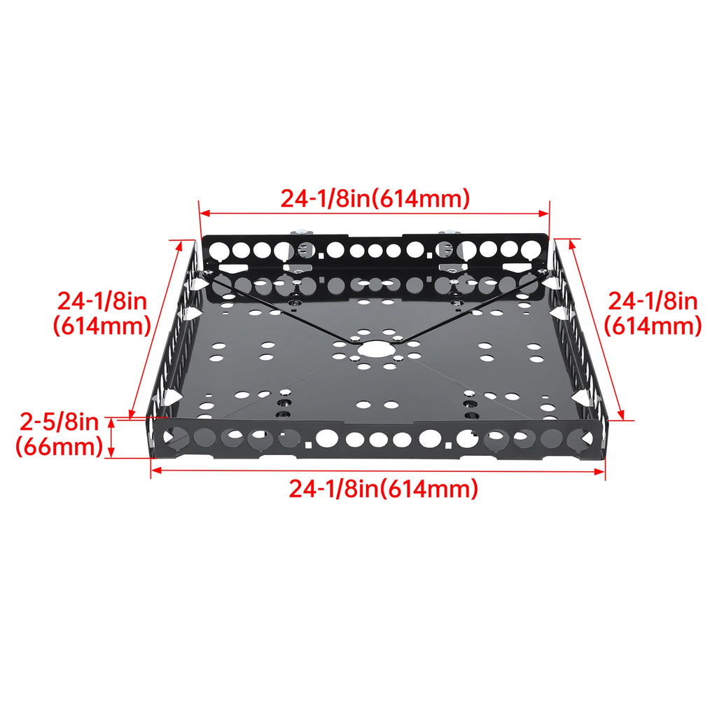 Cargo Luggage Carrier Tray Kit for RV Bumper (Powder Coated)
