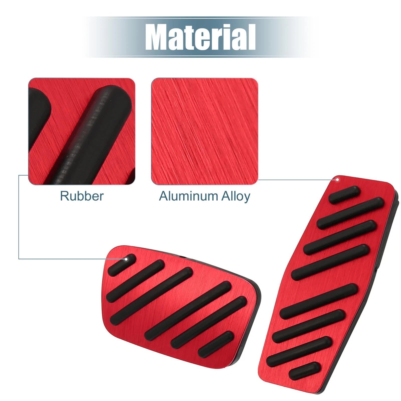 Gas Brake Foot Pedal Cover Kit for Chevrolet Impala (2015–2020) Anti Slip Red