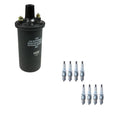 NGK Ignition Coil & 8 Nickel Spark Plugs Kit for C10 C15 C20 Camaro K10 Nova (1960–1980)