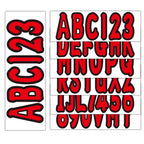 Set of 4 Boat Registration Decals A-Z & 0-9 Red