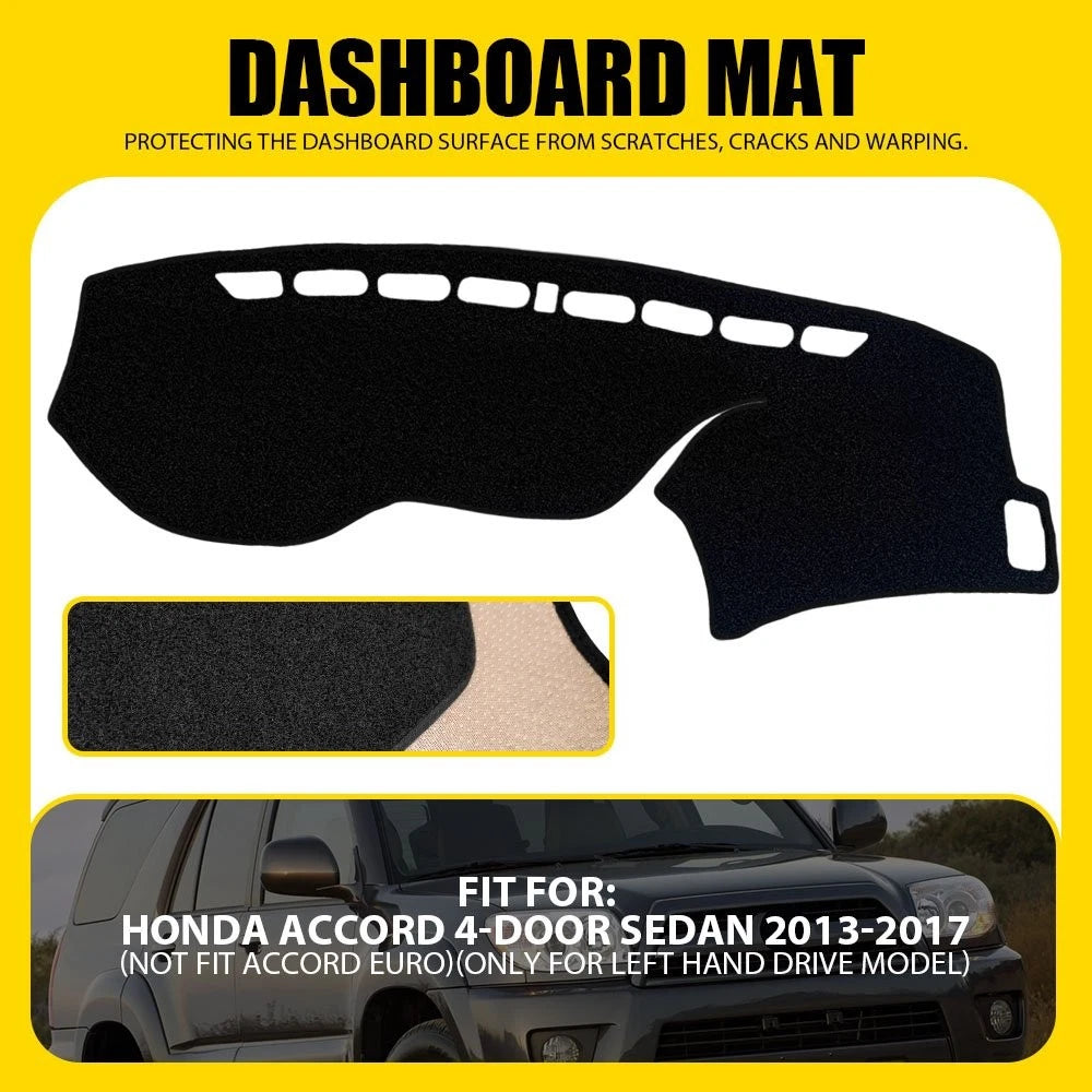 Dashmat for Honda Accord (2013–2017) - Dashboard Cover Carpet Black