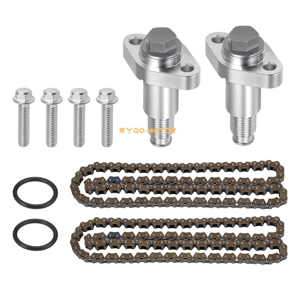 2 Aluminum Timing Chain & Tensioner Set for Can-Am Outlander Renegade Commander (2015–2023)