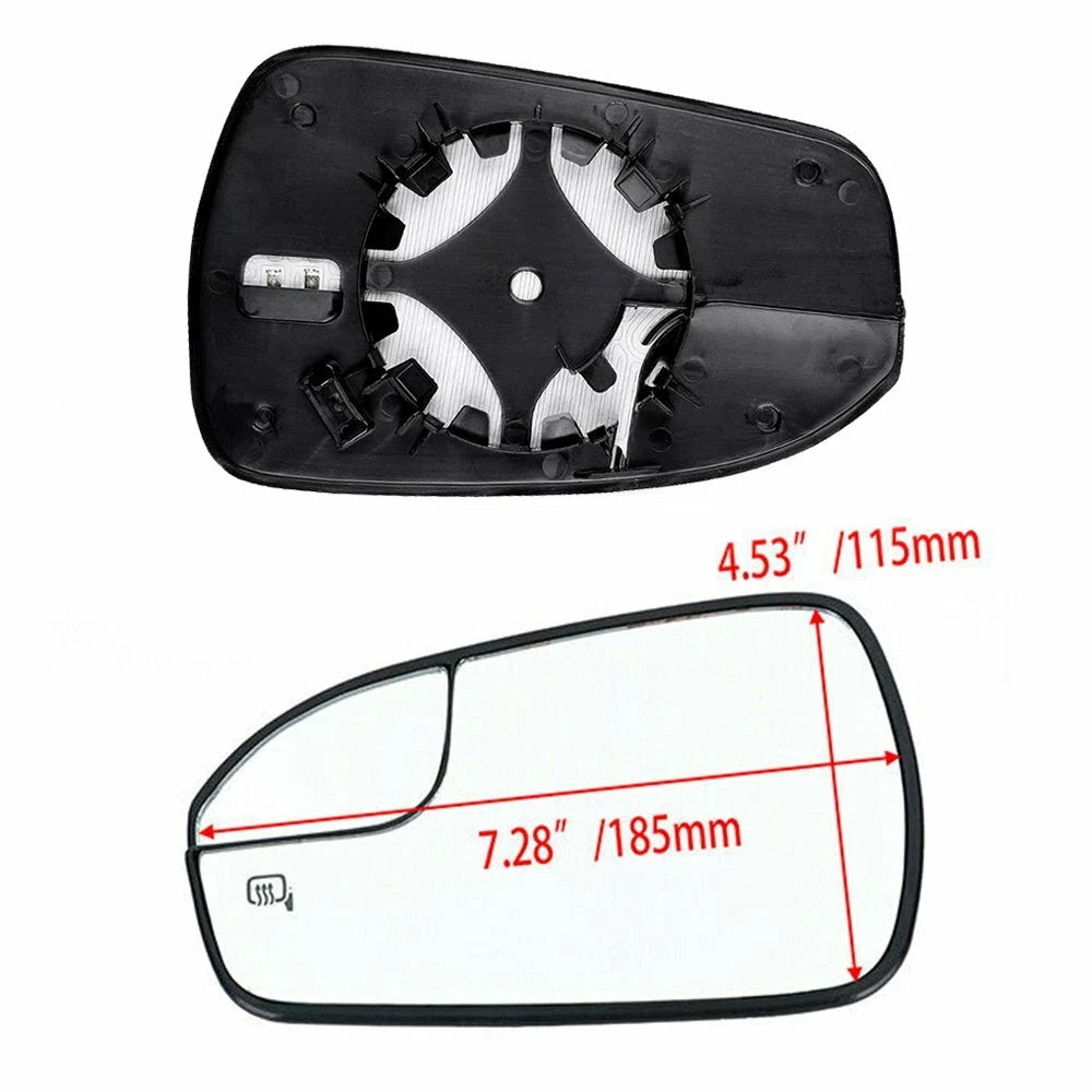 Left Driver Side View Power Mirror Glass for Ford Fusion (2013–2020)