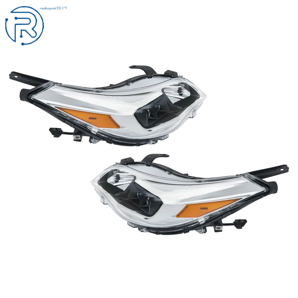 Pair of Black Housing Halogen Projector Headlights for Toyota Avalon (2013-2015)