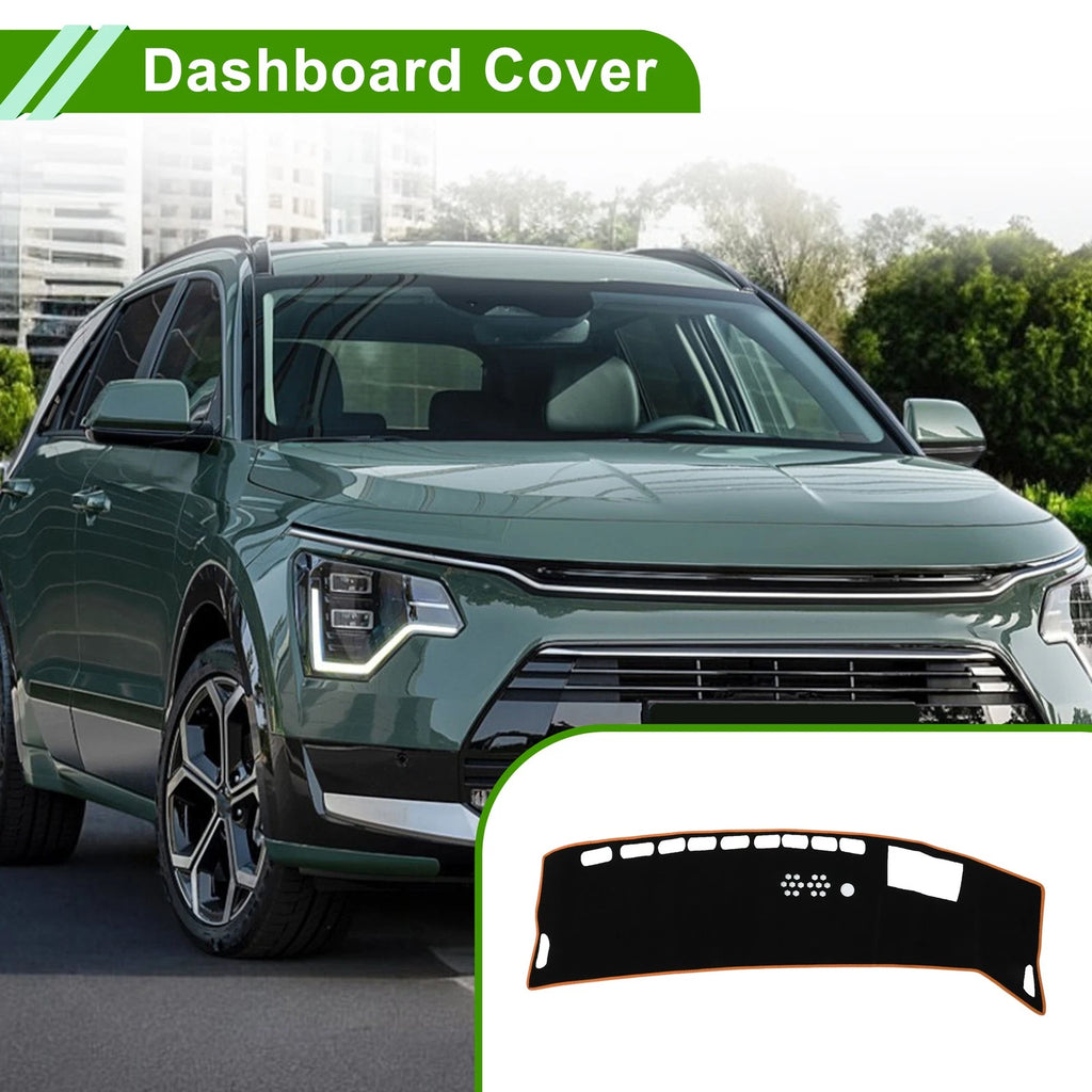 Dashboard Cover for Kia Niro (EV/PHEV/HEV) (2023–2025) HUD Polyester Black Orange