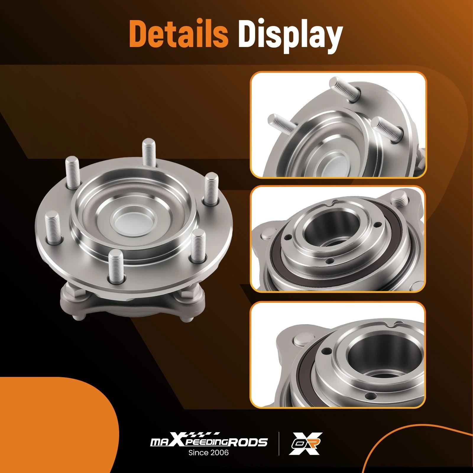 2X Front Wheel Hub Bearing Assembly for Toyota Tacoma (2016–2019) 0516140