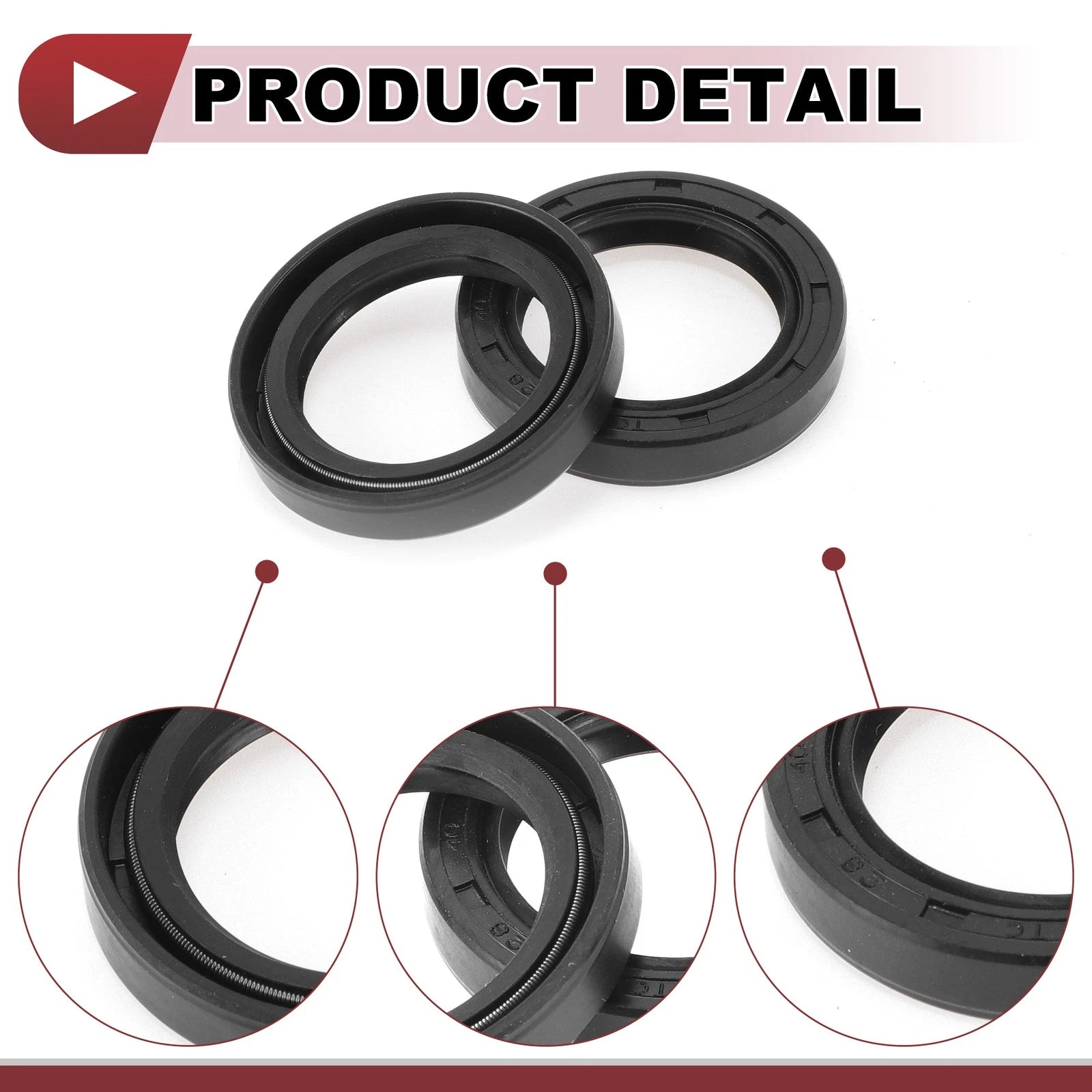 Set of 5 Rotary Shaft Oil Seals 28x40x7mm Nitrile Rubber 672668828410
