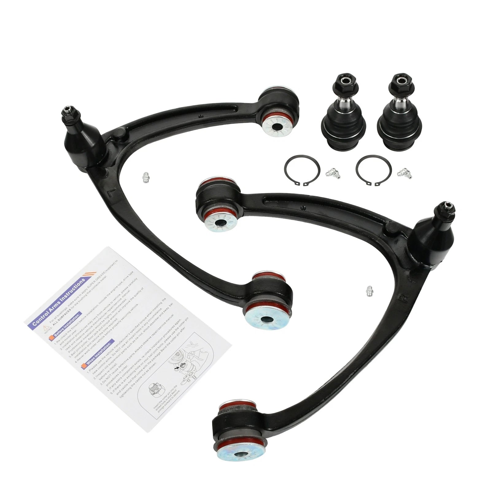 Set of 4 Front Upper Control Arms Kit for Silverado Sierra 1500 (2007–2014)