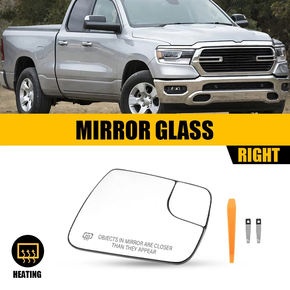Passenger Side Heated Mirror Glass for Dodge Ram 1500 (2019–2025)
