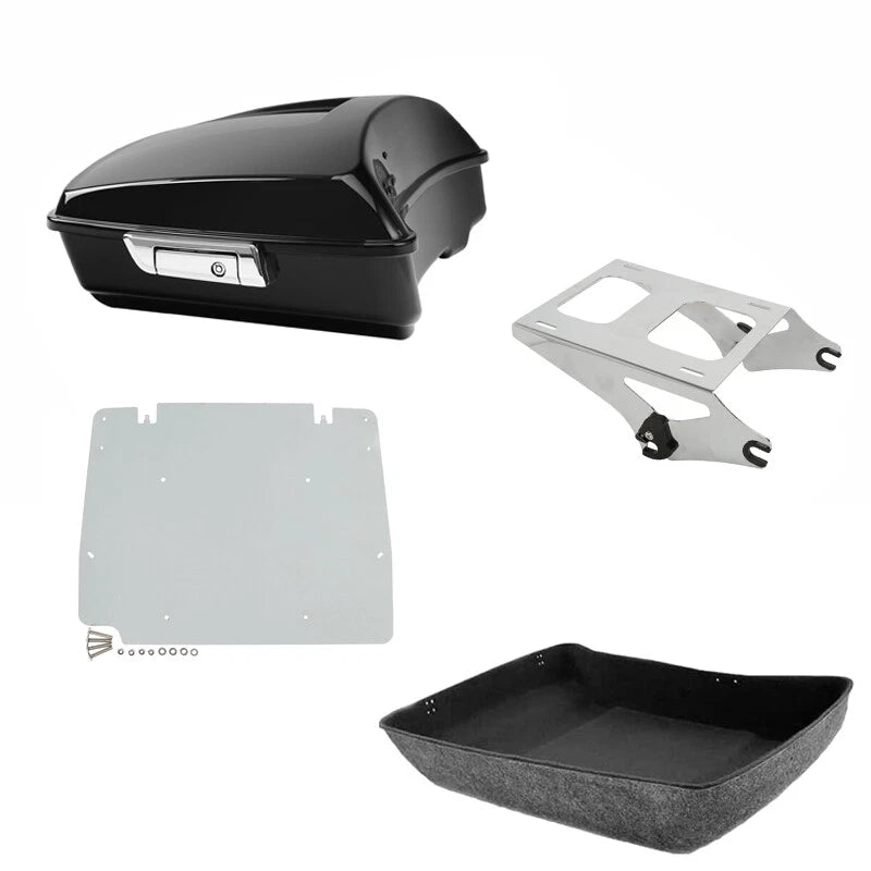 Chopped Trunk Mount Rack Plate for Harley Street Road King Glide (2014–2026)