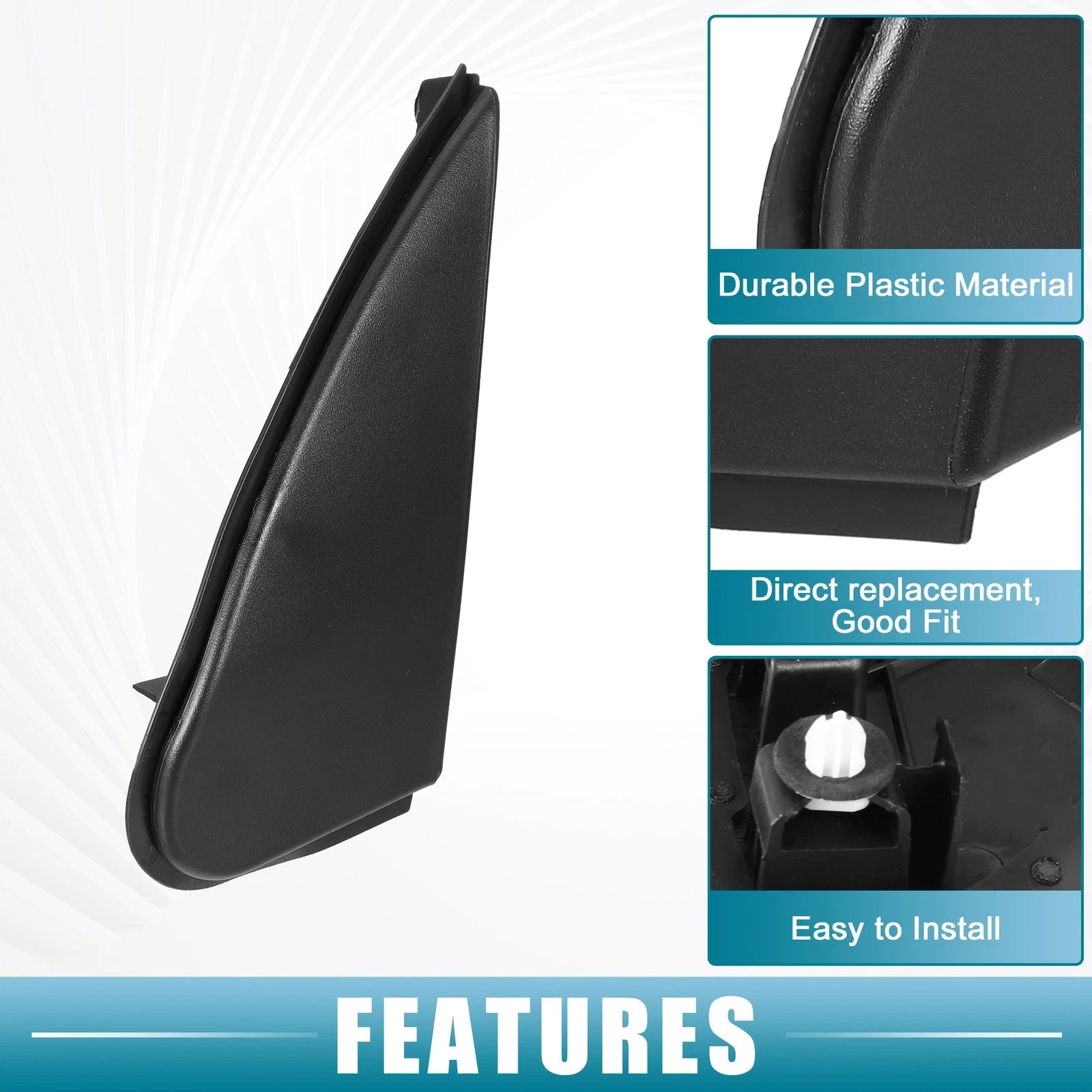 1 Pair Mirror Corner Fender Triangle Cover No. 6011802170 for Toyota Corolla (2014–2019)