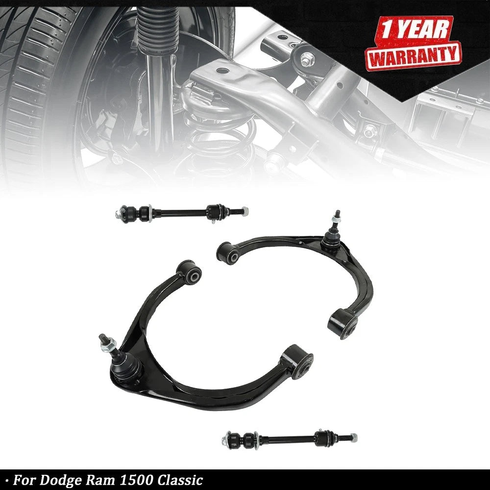 Set of 4 Front Upper Control Arms and Sway Bars for Dodge Ram 1500 Classic (2019–2023)