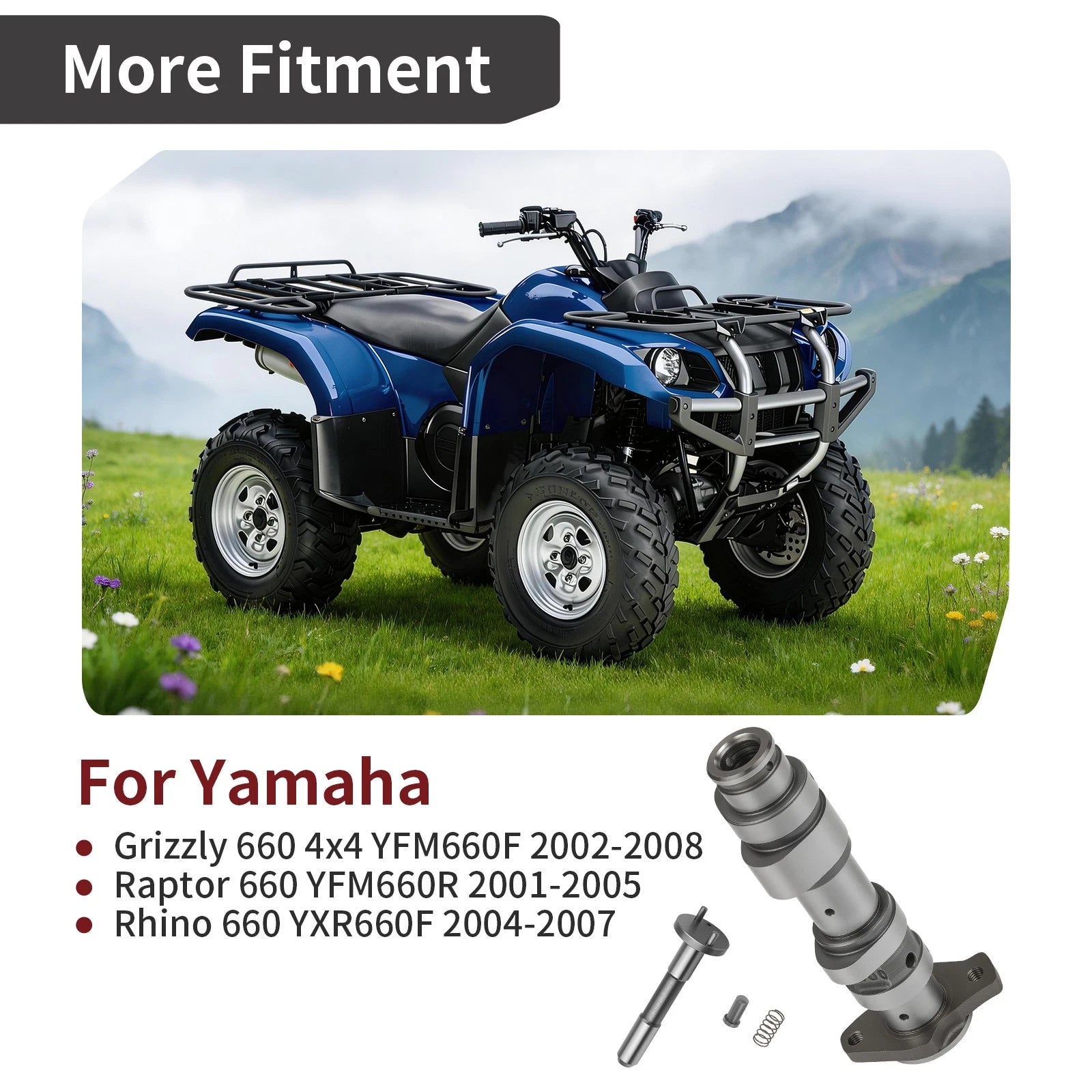 Camshaft Kit for Yamaha Grizzly 660 4x4 YFM660F (2002–2008) 5KM-12170-00-00