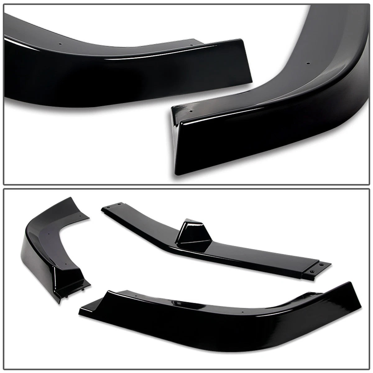 3Pcs Front Bumper Lip Splitter for Mercedes W204 C300 C350 (2012–2014)