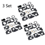 Set of 3 Carburetor Repair Kits for B&S 3HP 4HP 5HP Engines (495606 494624)
