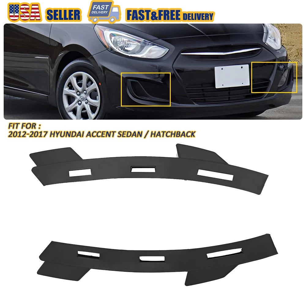Set of 2 Front Bumper Cover Brackets for Hyundai Accent (2012–2017)