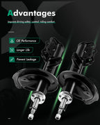 Front Pair Shocks Struts for Kia Forte Koup (2010–2013) 2.0L 2.4L L4