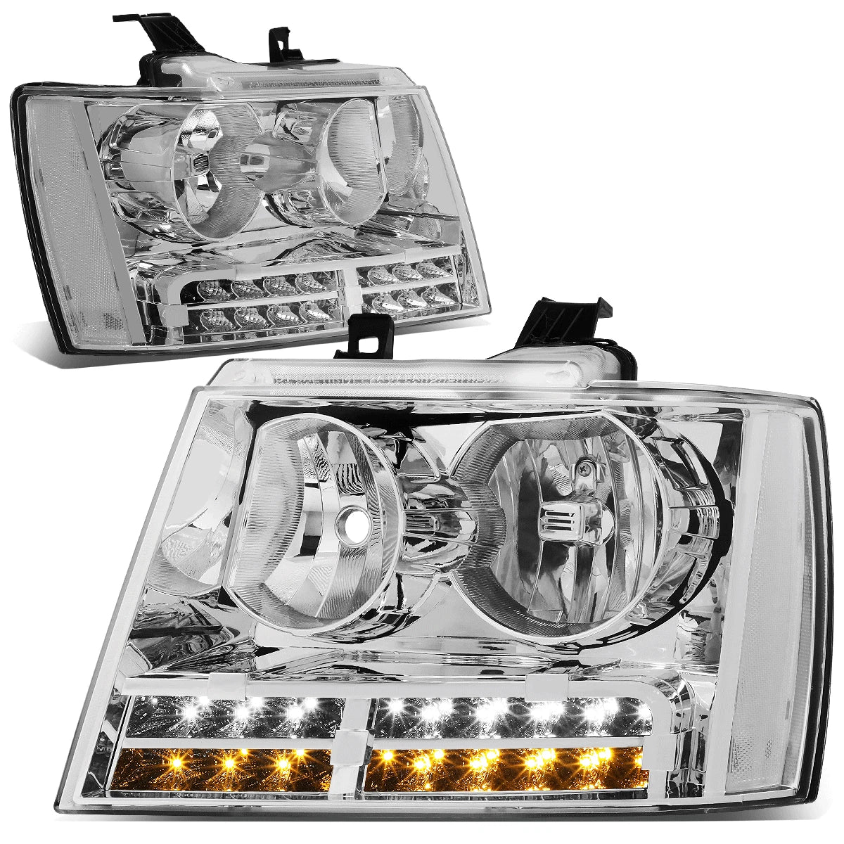 LED DRL Turn Signal Headlight Lamps for Tahoe Suburban (2007–2014)