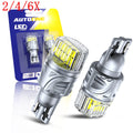 Set of 2 Error Free White Canbus LED Bulbs for Car Backup Reverse Light
