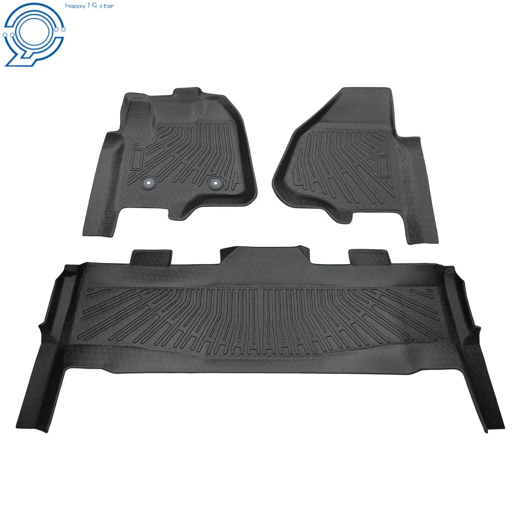 3D Floor Mat for Ford F250-F550 SuperCrew Cab (2012–2016) TPE Black