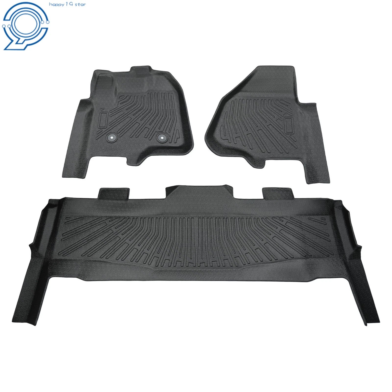 3D Floor Mat for Ford F250-F550 SuperCrew Cab (2012–2016) TPE Black