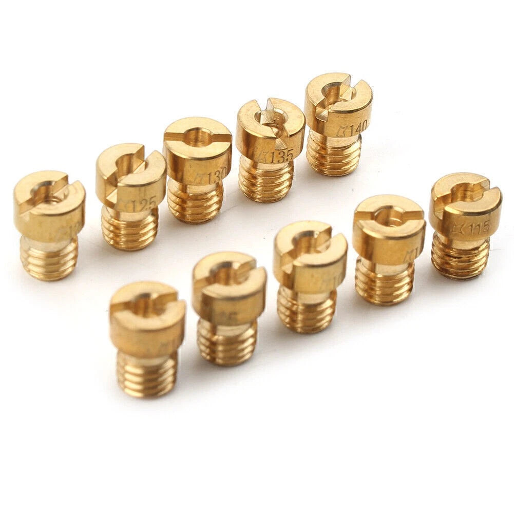10PCS M5 Thread Main Jets Kit for Motorcycle (100-140 Size)