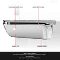 Chrome Rear Bumper Ends for Ford F-250 SD (2008–2016) w/ Sensor Holes