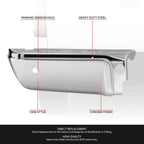 Chrome Rear Bumper Ends for Ford F-250 SD (2008–2016) w/ Sensor Holes