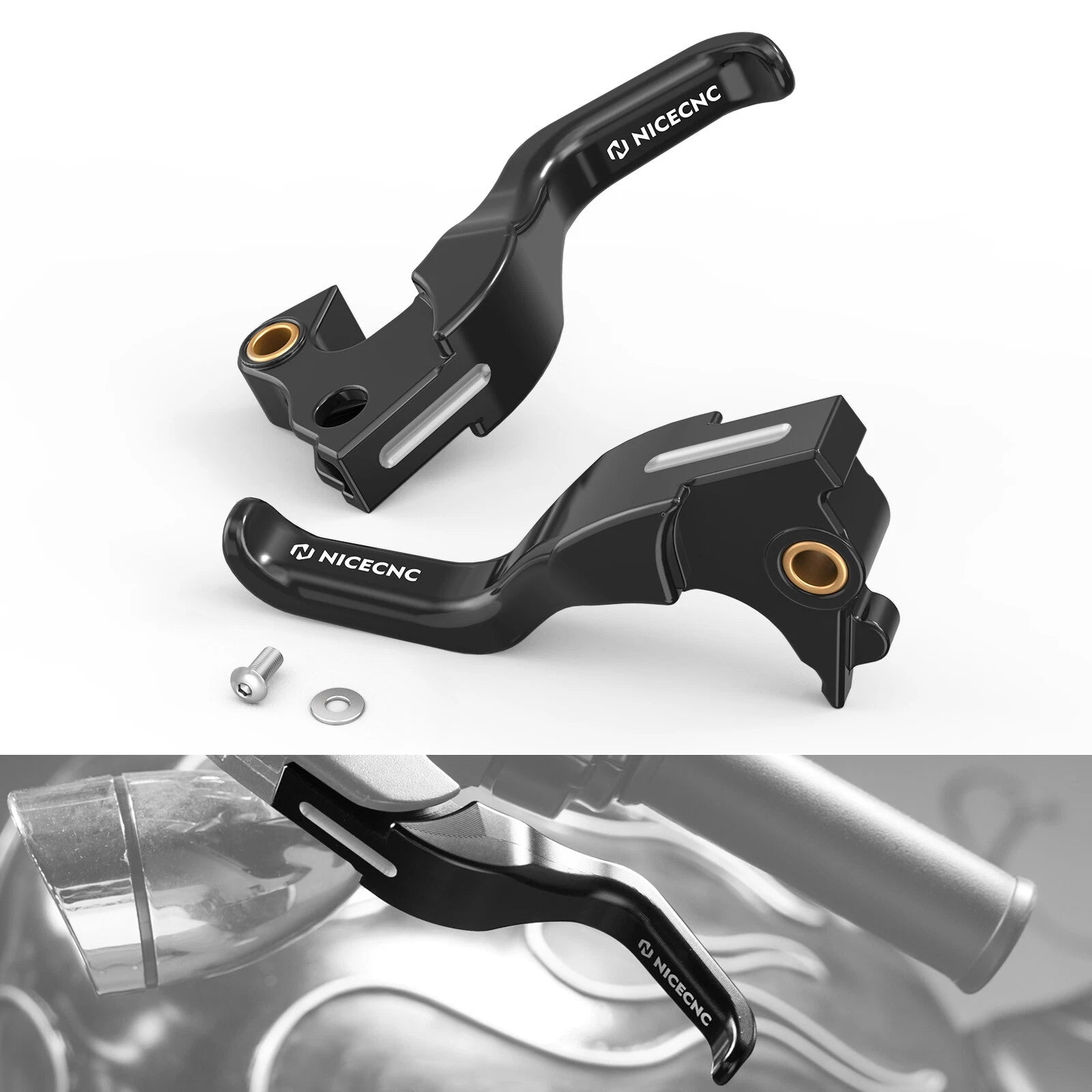 Shorty 2-Finger Brake Clutch Levers for Harley Sportster 1200 (2014–2020)