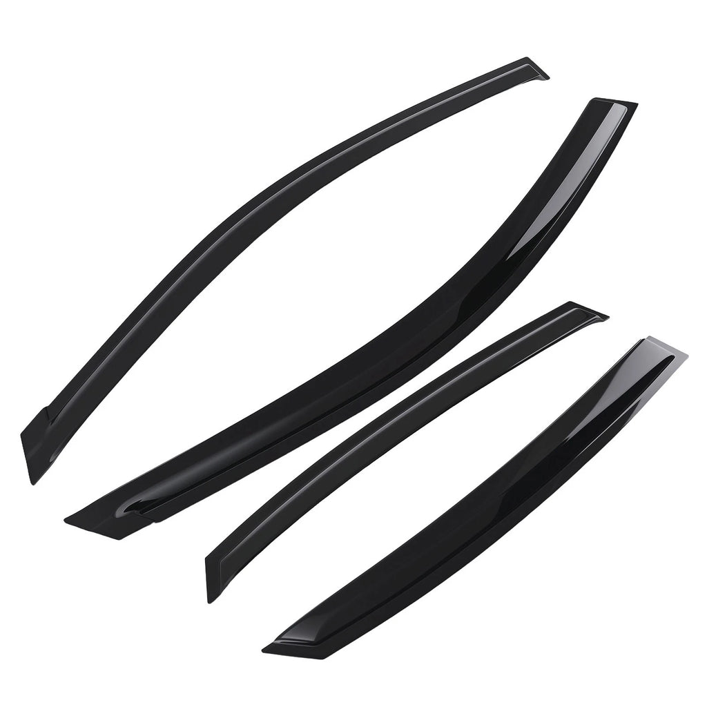 4X Window Visor Kit for Hyundai Elantra (2017–2020) Black Rain Guards