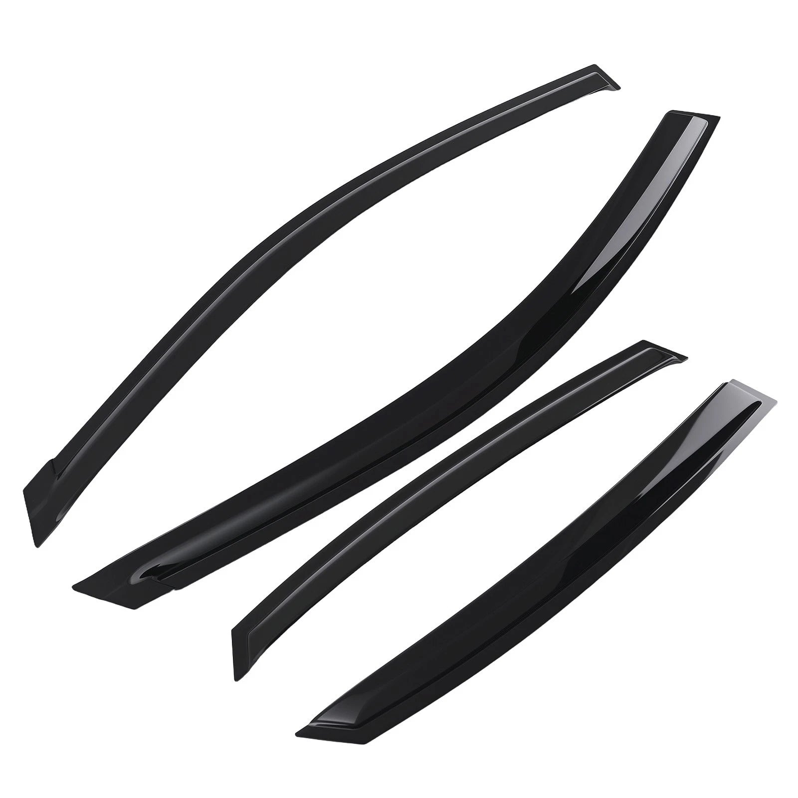 4X Window Visor Kit for Hyundai Elantra (2017–2020) Black Rain Guards
