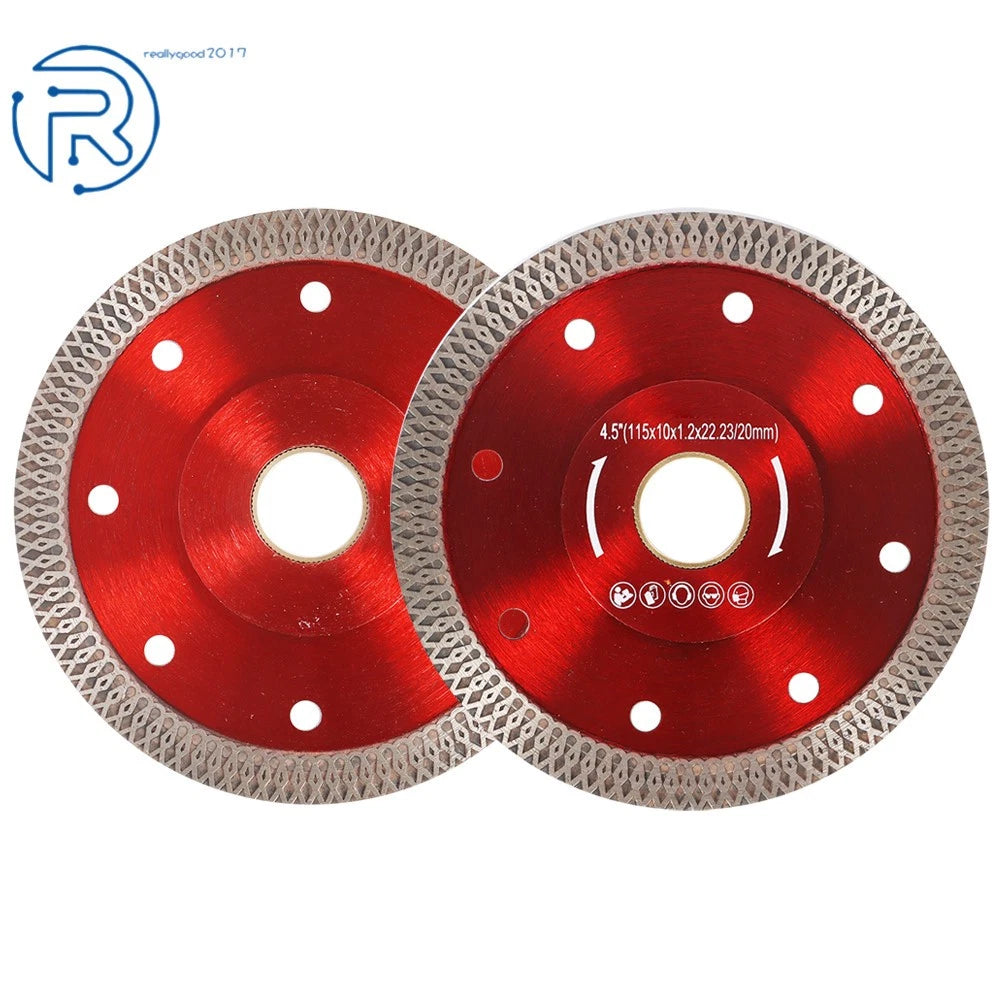 2 Piece 4.5 Inch Diamond Porcelain Saw Blade for Ceramic Cutting