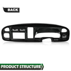 Double Din Dashboard Bezel with Vents for Dodge Ram 1500 2500 3500 (1998–2002)