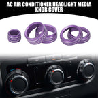 5 Pcs AC Headlight Media Switch Knob Cover for Chevrolet Silverado (2022–2023)