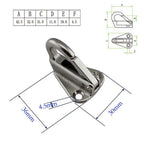 2X Stainless Steel Spring Snap Fending Hook for Marine Boat Hardware