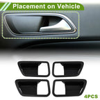 Set of 4 Interior Door Handle Bowl Cover Trim for Toyota Tundra (2022–2024)