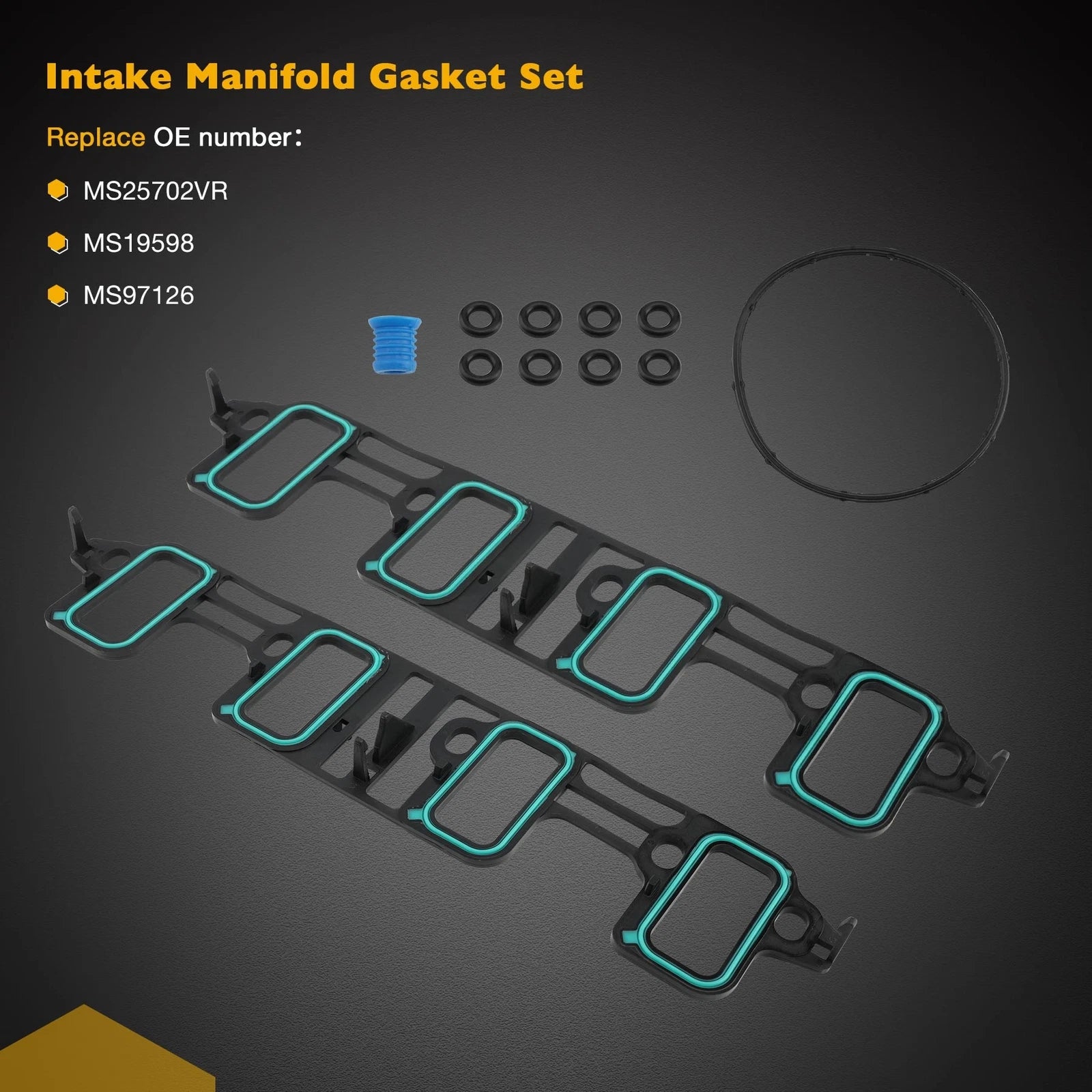 Intake Manifold Gasket Set for GMC Savana, Chevy Silverado, Cadillac, Hummer (2007–2016)