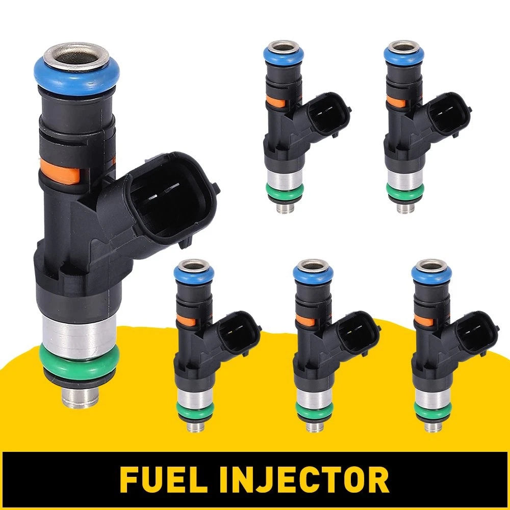 Set of 6 Fuel Injectors for Nissan NV1500 NV2500 NV3500 (2012–2019)