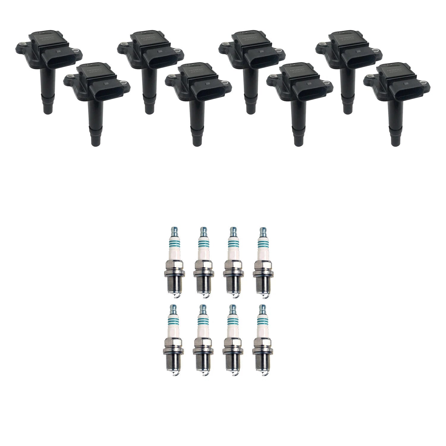 Set of 8 Ignition Coils & Denso Iridium Spark Plugs for Audi A6 Quattro S8 (2001–2010)