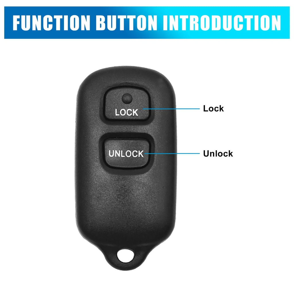 Key Shell Case GQ43VT14T for Toyota Camry Corolla Sienna Solara (1997–2020)
