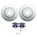 Hella Front Rotors Low-Met Disc Brake Pad Kit for Audi A7 Quattro (2014)