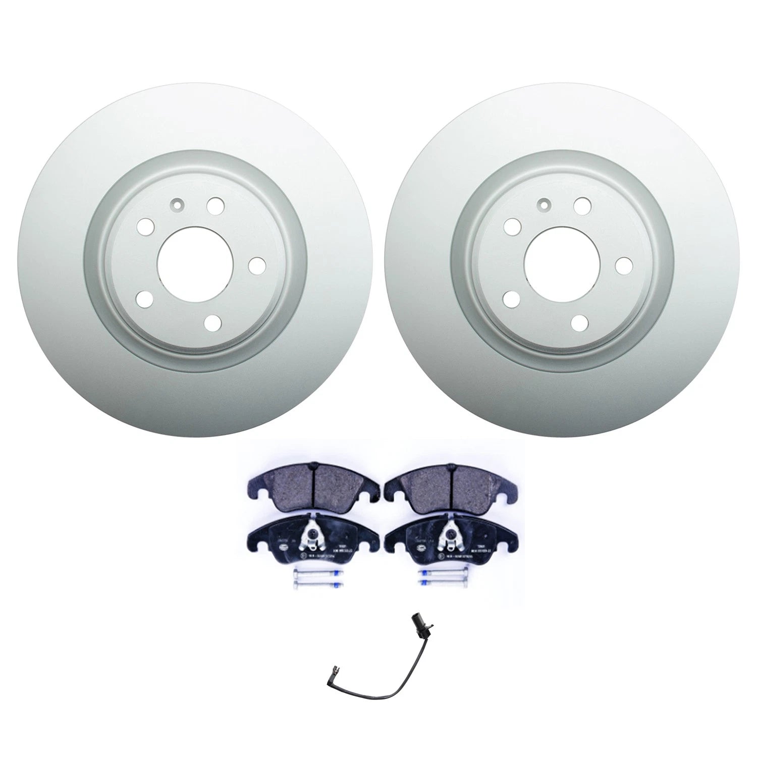 Hella Front Rotors Low-Met Disc Brake Pad Kit for Audi A7 Quattro (2014)