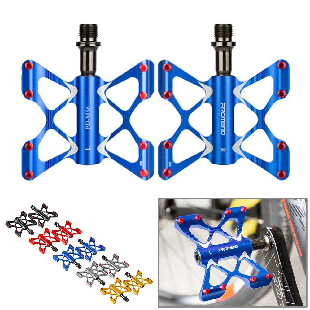 Ultralight Aluminum Flat Pedals for MTB Road Bike (3 Bearings)