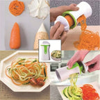 3-in-1 Vegetable Grater Spiralizer with Stainless Steel Blades