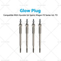 4X Glow Plug Set for Hyundai i30 (2007–2012) D4FB