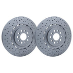 Set of 2 Dimpled Brake Disc Rotors for Maserati Levante S (2017–2022)